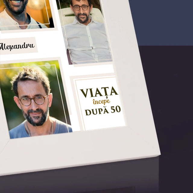 Colaj De Fotografii: Viața Începe După 50 - Ramă Pentru Fotografii (Horizontală)