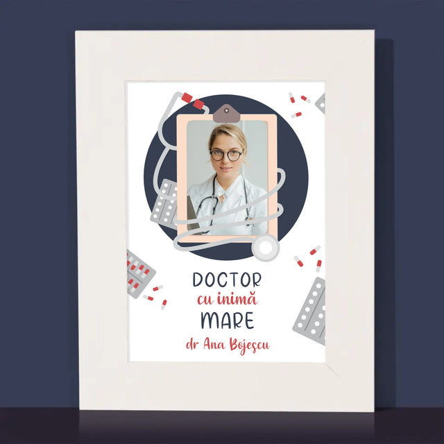 Fotografie Si Semnătură: Medic Cu Inimă Mare - Ramă Pentru Fotografii (Horizontală)