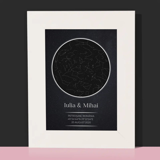 Harta Stelelor: Harta Stelelor: Pentru Îndrăgostiți - Ramă Pentru Fotografii (Horizontală)