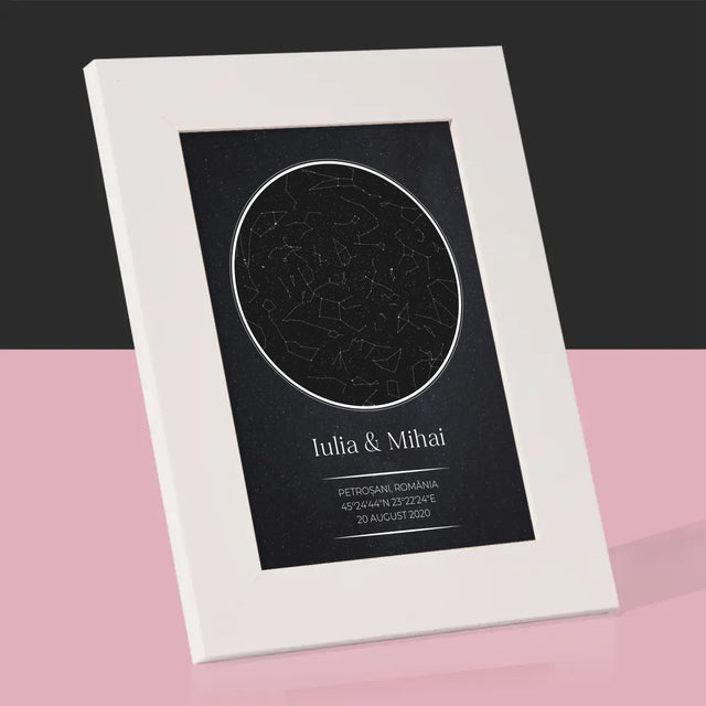 Harta Stelelor: Harta Stelelor: Pentru Îndrăgostiți - Ramă Pentru Fotografii (Horizontală)