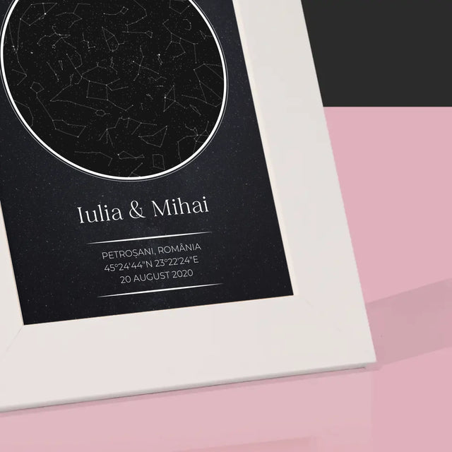 Harta Stelelor: Harta Stelelor: Pentru Îndrăgostiți - Ramă Pentru Fotografii (Horizontală)