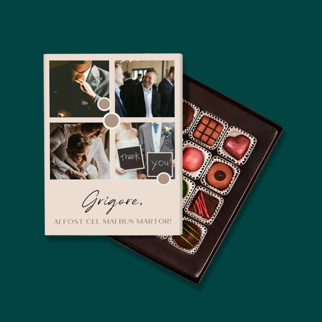 Colaj De Fotografii: Mulțumesc Colaj De Fotografii Pentru Martor La Cununie - Praline