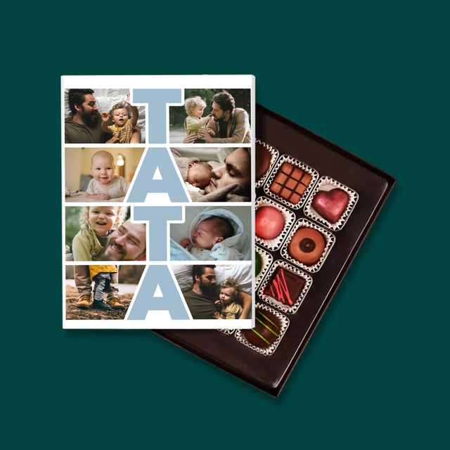 Colaj De Fotografii: Inscripție Tata - Praline