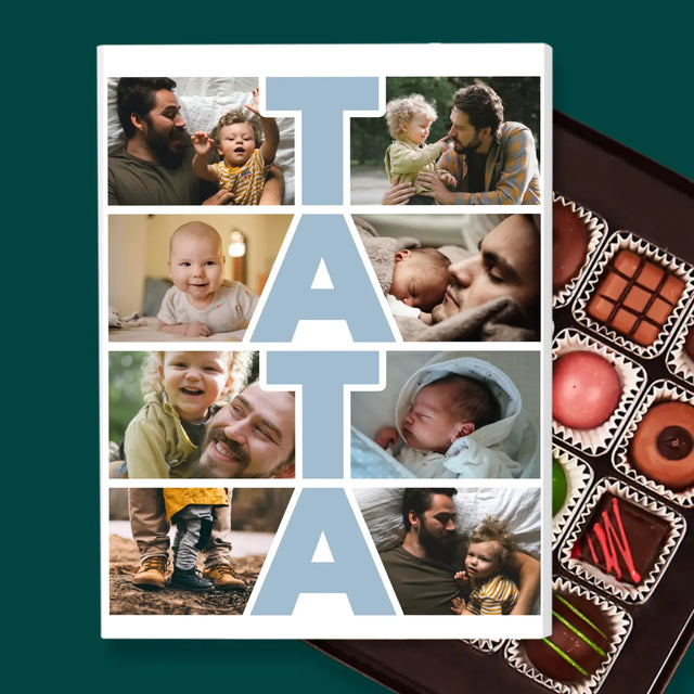 Colaj De Fotografii: Inscripție Tata - Praline