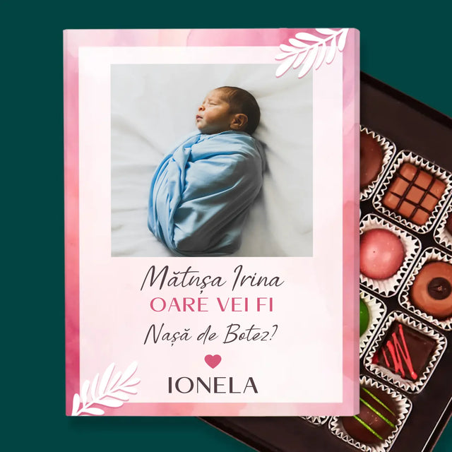 Colaj De Fotografii: Cerere Pentru Nașă De Botez - Praline