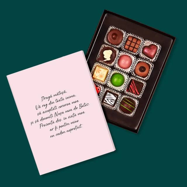 Colaj De Fotografii: Cerere Pentru Nașă De Botez - Praline