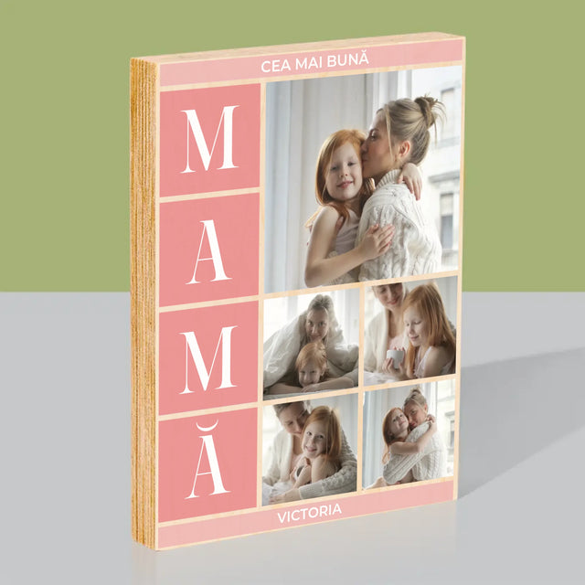 Imprimare pe lemn - verticală