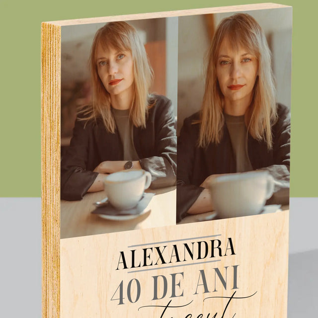 Imprimare pe lemn - verticală