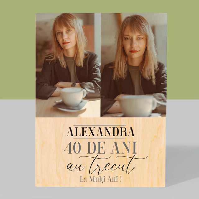 Imprimare pe lemn - verticală