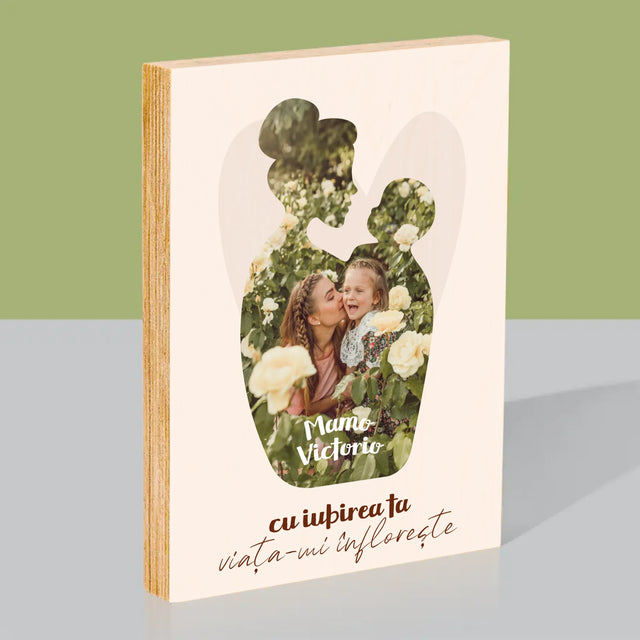 Imprimare pe lemn - verticală