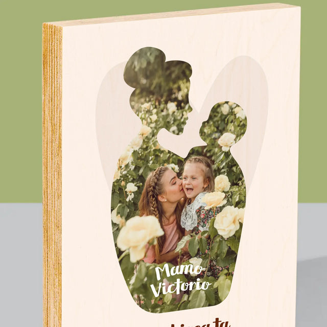 Imprimare pe lemn - verticală