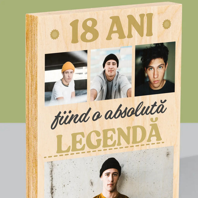 Imprimare pe lemn - verticală