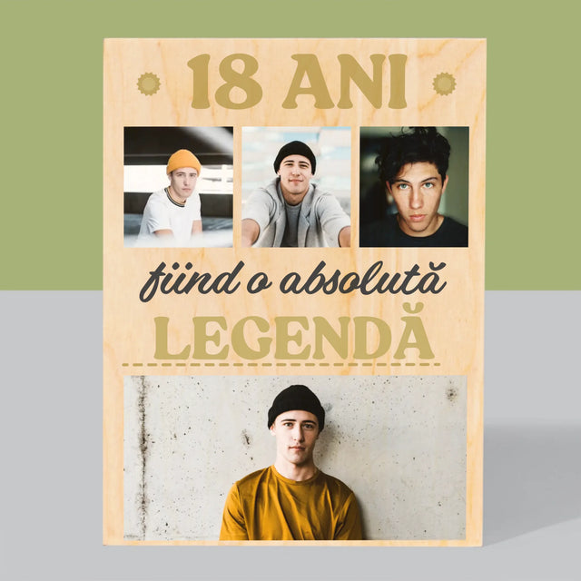 Imprimare pe lemn - verticală