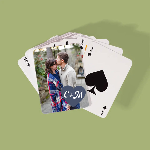 Colaj De Fotografii: Inițiale Inimă - Cărți De Jok