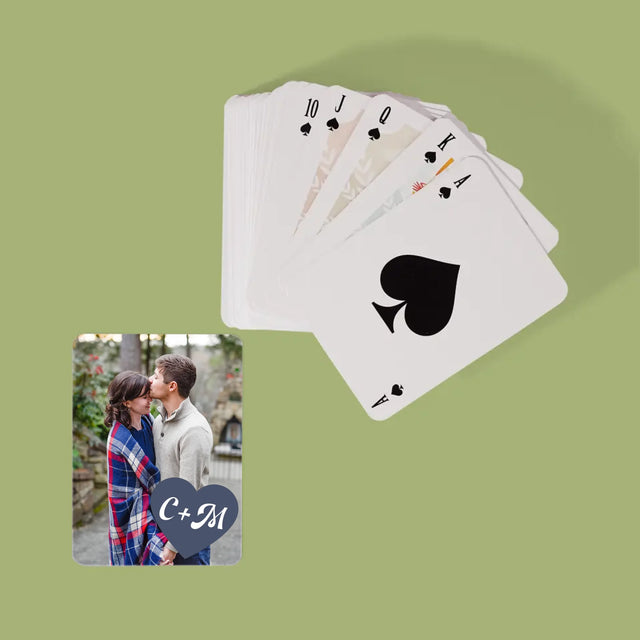 Colaj De Fotografii: Inițiale Inimă - Cărți De Jok