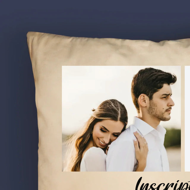 Colaj De Fotografii: 4 Fotografii Cu Inscripție - Pernă (Cu Fotografie)