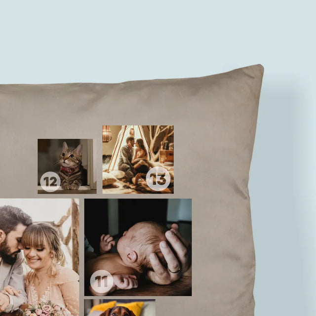 Colaj De Fotografii: Inimă - Colaj Din Fotografii - Pernă (Cu Fotografie)