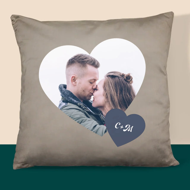 Colaj De Fotografii: Inițiale Inimă - Pernă (Cu Fotografie)