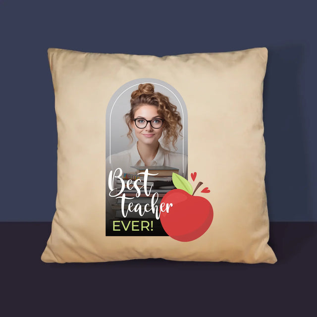 Fotografie Si Semnătură: Cel Mai Bun Învățător Din Lume - Pernă (Cu Fotografie)