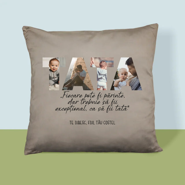 Cuvânt Din Fotografii: Tatăl Meu Excepțional - Pernă (Cu Fotografie)