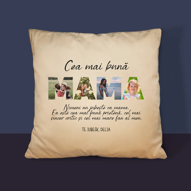Cuvânt Din Fotografii: Cea Mai Excelentă Mamă Din Lume - Pernă (Cu Fotografie)