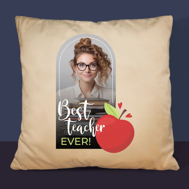 Fotografie Si Semnătură: Cel Mai Bun Învățător Din Lume - Pernă (Cu Fotografie)