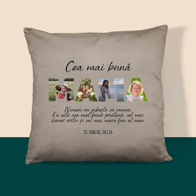 Cuvânt Din Fotografii: Cea Mai Excelentă Mamă Din Lume - Pernă (Cu Fotografie)