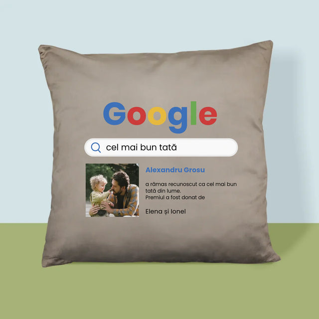 Fotografie Si Semnătură: Cel Mai Bun Tată Rezultat Google - Pernă (Cu Fotografie)