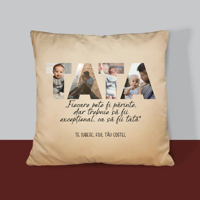 Cuvânt Din Fotografii: Tatăl Meu Excepțional - Pernă (Cu Fotografie)