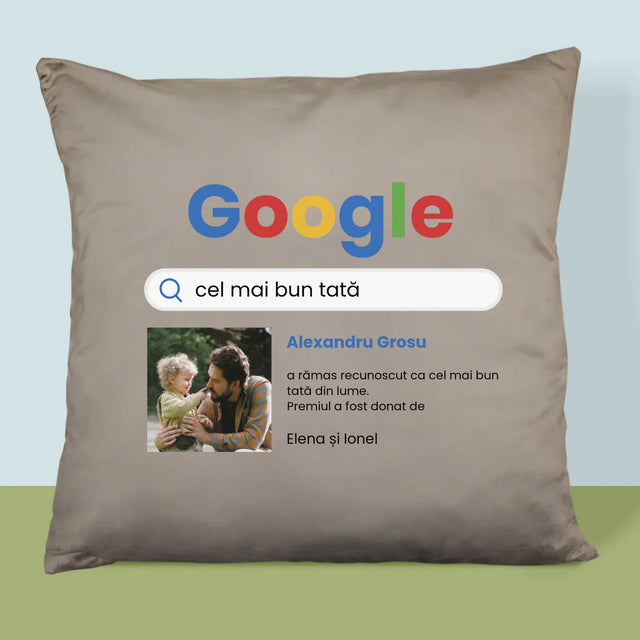Fotografie Si Semnătură: Cel Mai Bun Tată Rezultat Google - Pernă (Cu Fotografie)