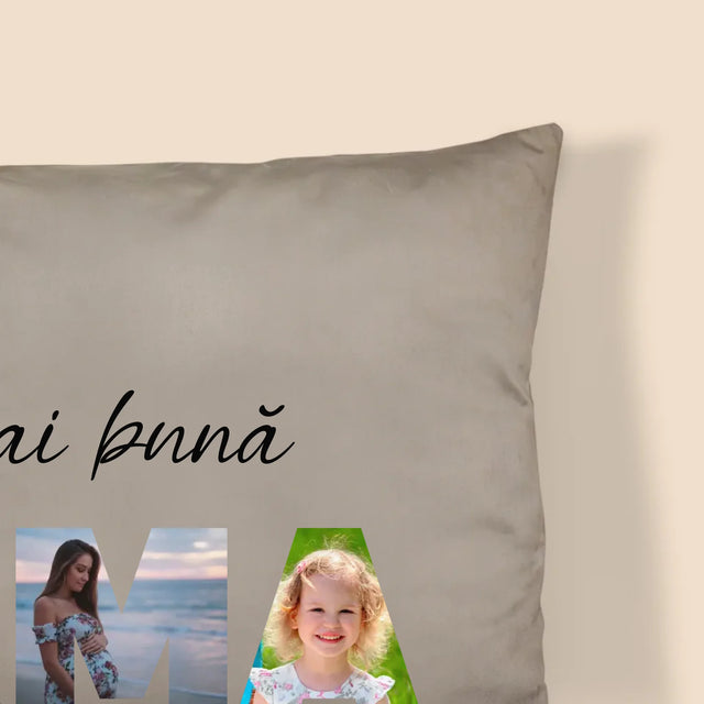 Cuvânt Din Fotografii: Cea Mai Excelentă Mamă Din Lume - Pernă (Cu Fotografie)