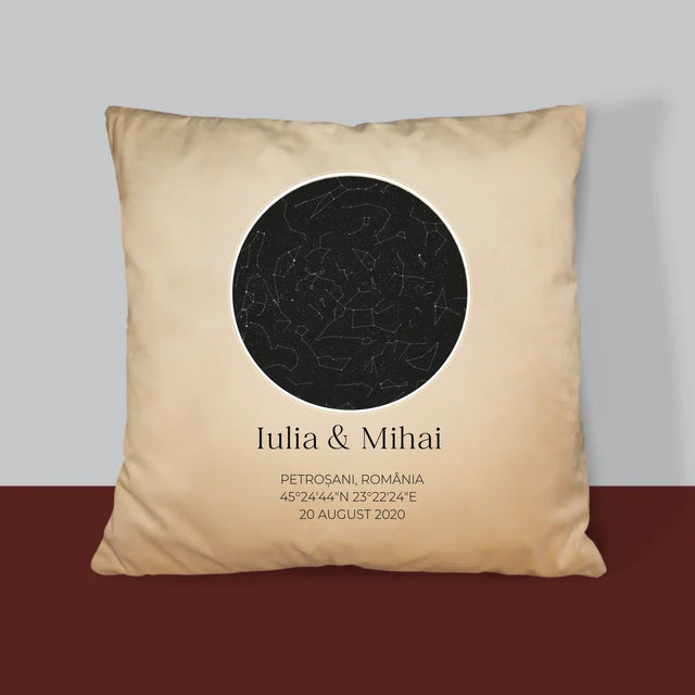 Harta Stelelor: Harta Stelelor: Pentru Îndrăgostiți - Pernă (Cu Fotografie)