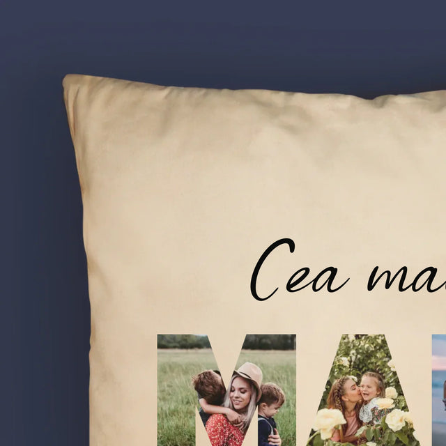 Cuvânt Din Fotografii: Cea Mai Excelentă Mamă Din Lume - Pernă (Cu Fotografie)