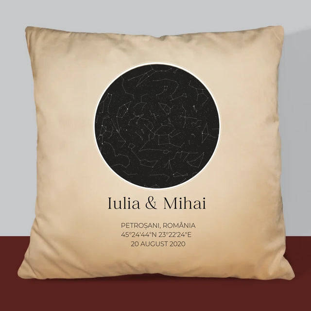 Harta Stelelor: Harta Stelelor: Pentru Îndrăgostiți - Pernă (Cu Fotografie)