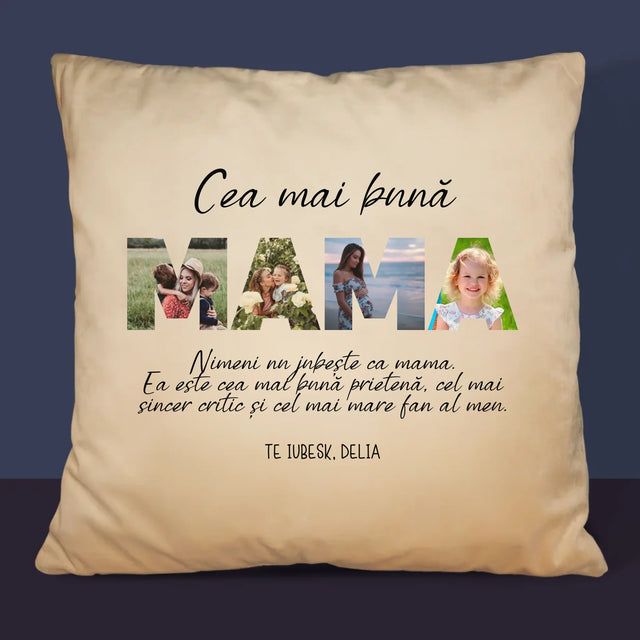 Cuvânt Din Fotografii: Cea Mai Excelentă Mamă Din Lume - Pernă (Cu Fotografie)