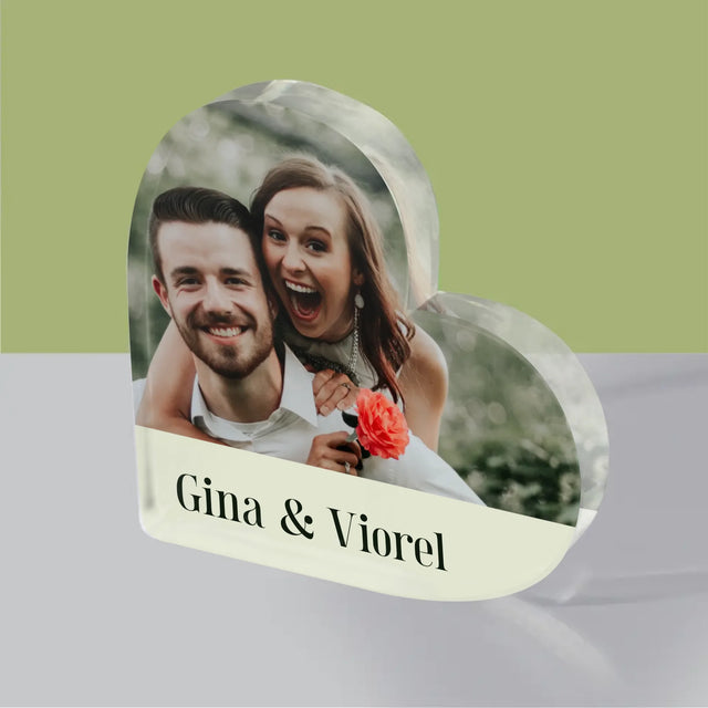 Colaj De Fotografii: Cuplu Nume - Bloc Acrilic