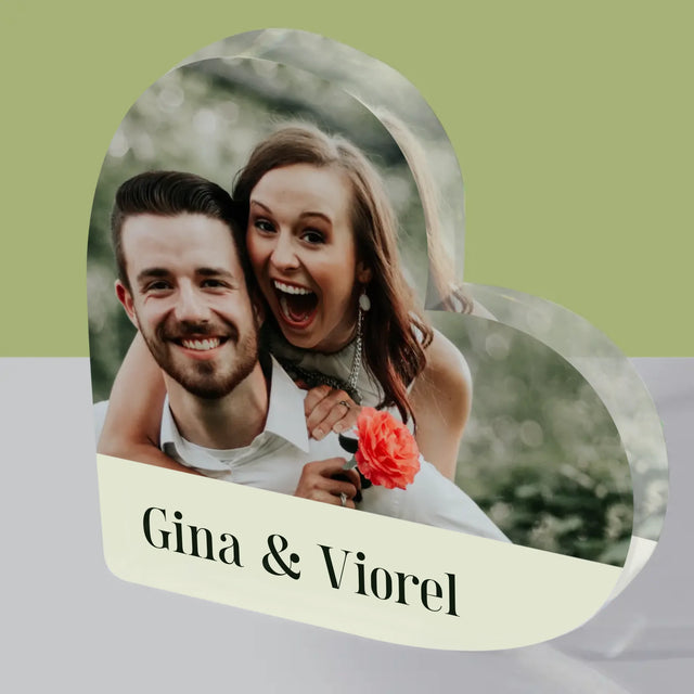 Colaj De Fotografii: Cuplu Nume - Bloc Acrilic