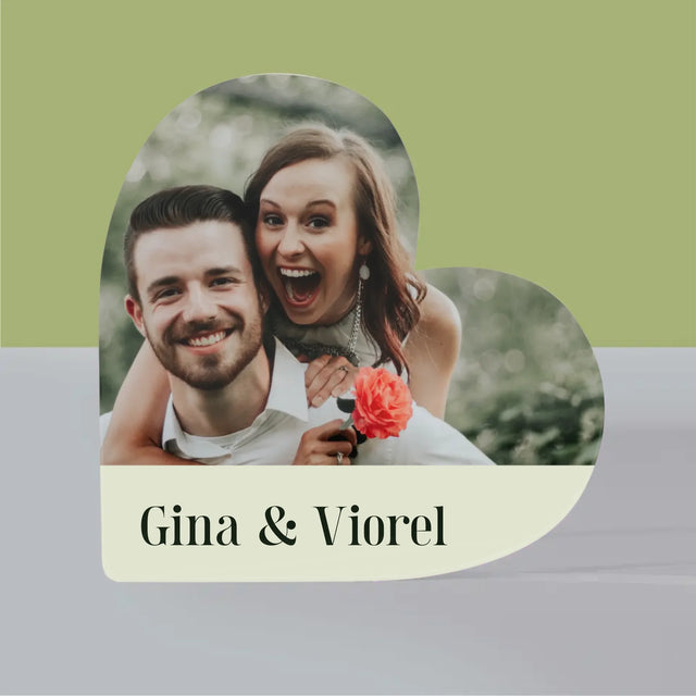 Colaj De Fotografii: Cuplu Nume - Bloc Acrilic