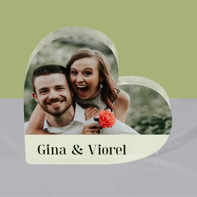 Colaj De Fotografii: Cuplu Nume - Bloc Acrilic