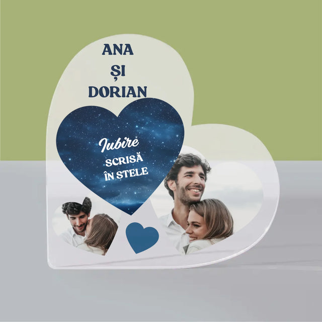 Colaj De Fotografii: Iubire Scrisă În Stele - Bloc Acrilic