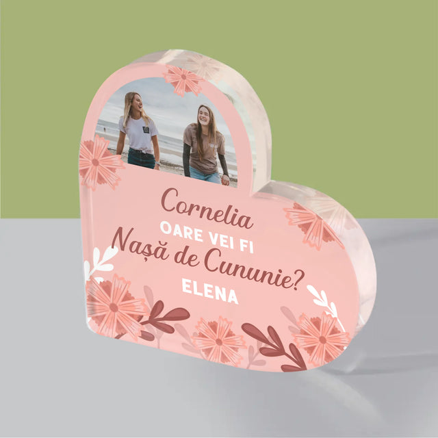 Colaj De Fotografii: Cerere La Nașă De Cununie - Bloc Acrilic