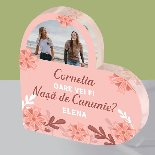 Colaj De Fotografii: Cerere La Nașă De Cununie - Bloc Acrilic