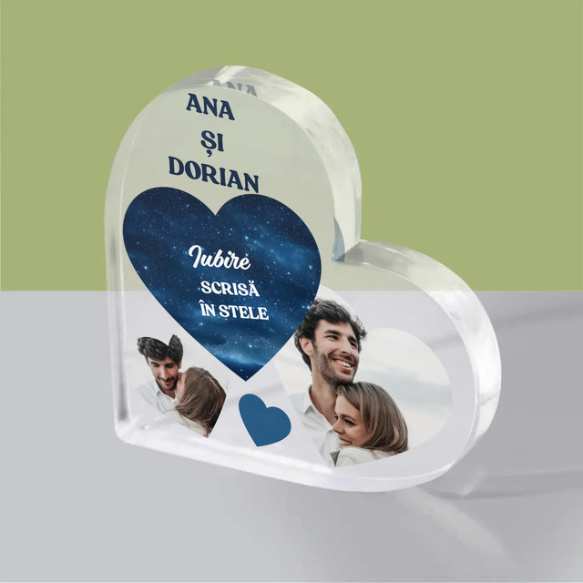 Colaj De Fotografii: Iubire Scrisă În Stele - Bloc Acrilic