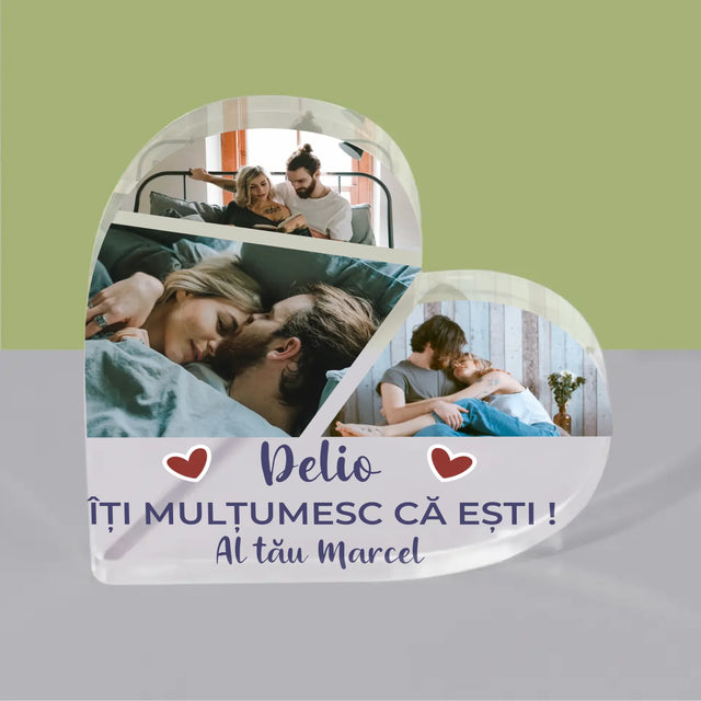 Colaj De Fotografii: Mulțumesc Că Ești - Bloc Acrilic