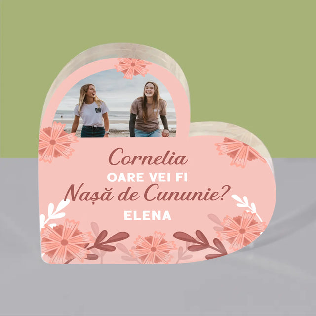 Colaj De Fotografii: Cerere La Nașă De Cununie - Bloc Acrilic