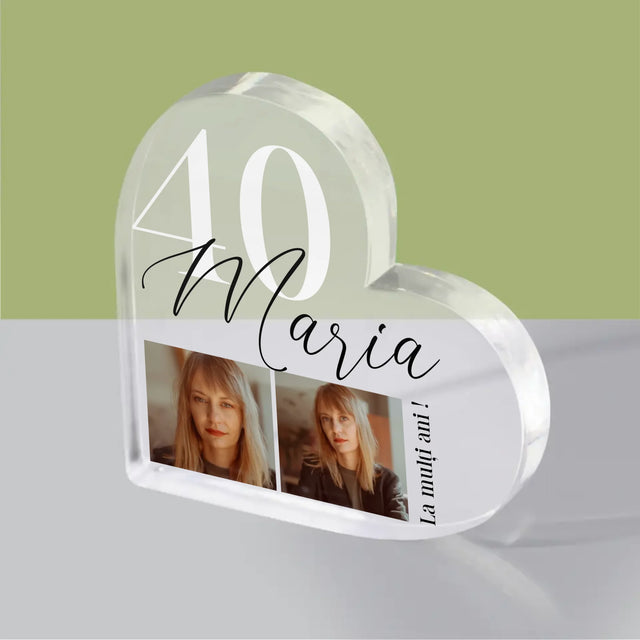 Fotografie Si Semnătură: 40 Zi De Naștere - Bloc Acrilic