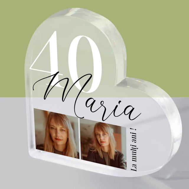 Fotografie Si Semnătură: 40 Zi De Naștere - Bloc Acrilic