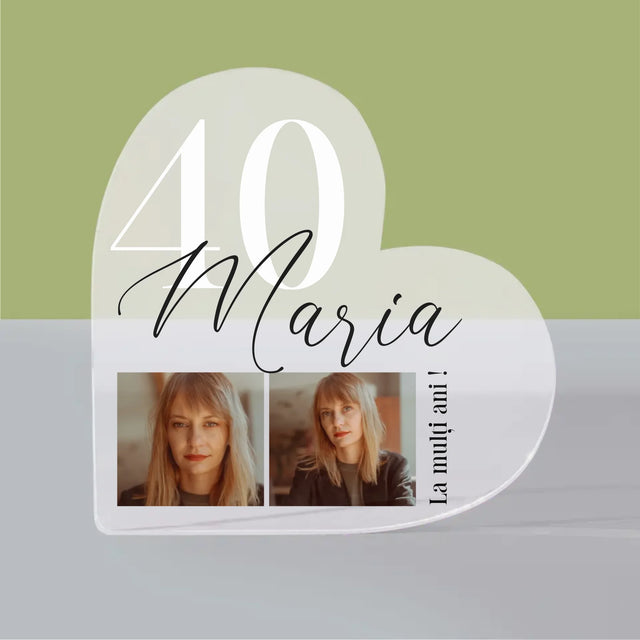 Fotografie Si Semnătură: 40 Zi De Naștere - Bloc Acrilic