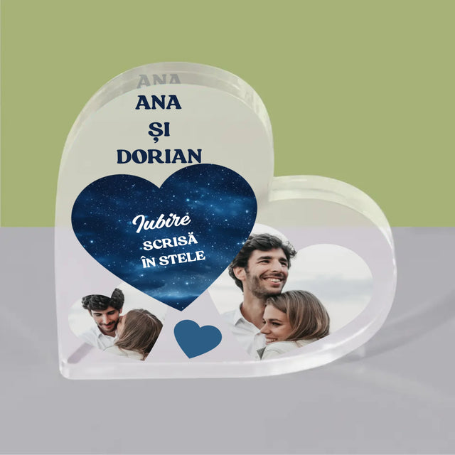 Colaj De Fotografii: Iubire Scrisă În Stele - Bloc Acrilic