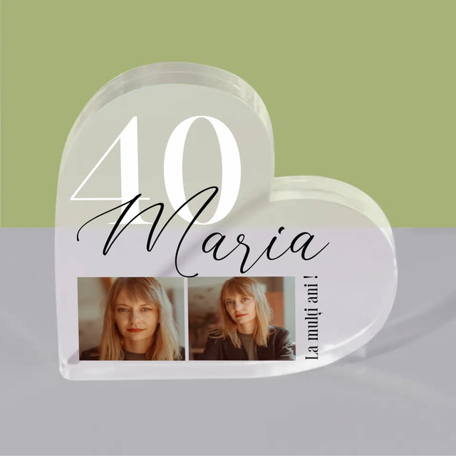 Fotografie Si Semnătură: 40 Zi De Naștere - Bloc Acrilic